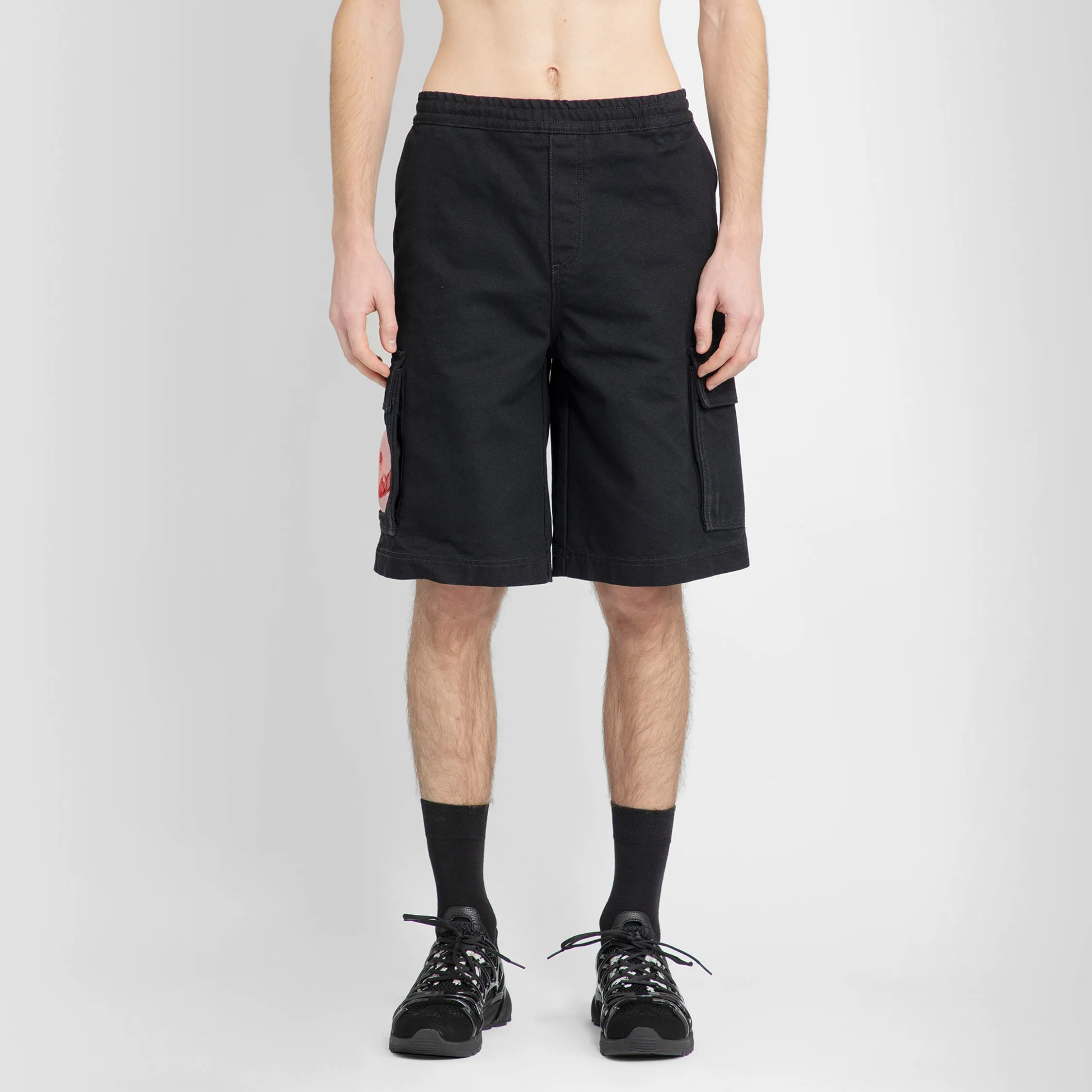 44 LABEL GROUP MAN BLACK SHORTS & SKIRTS