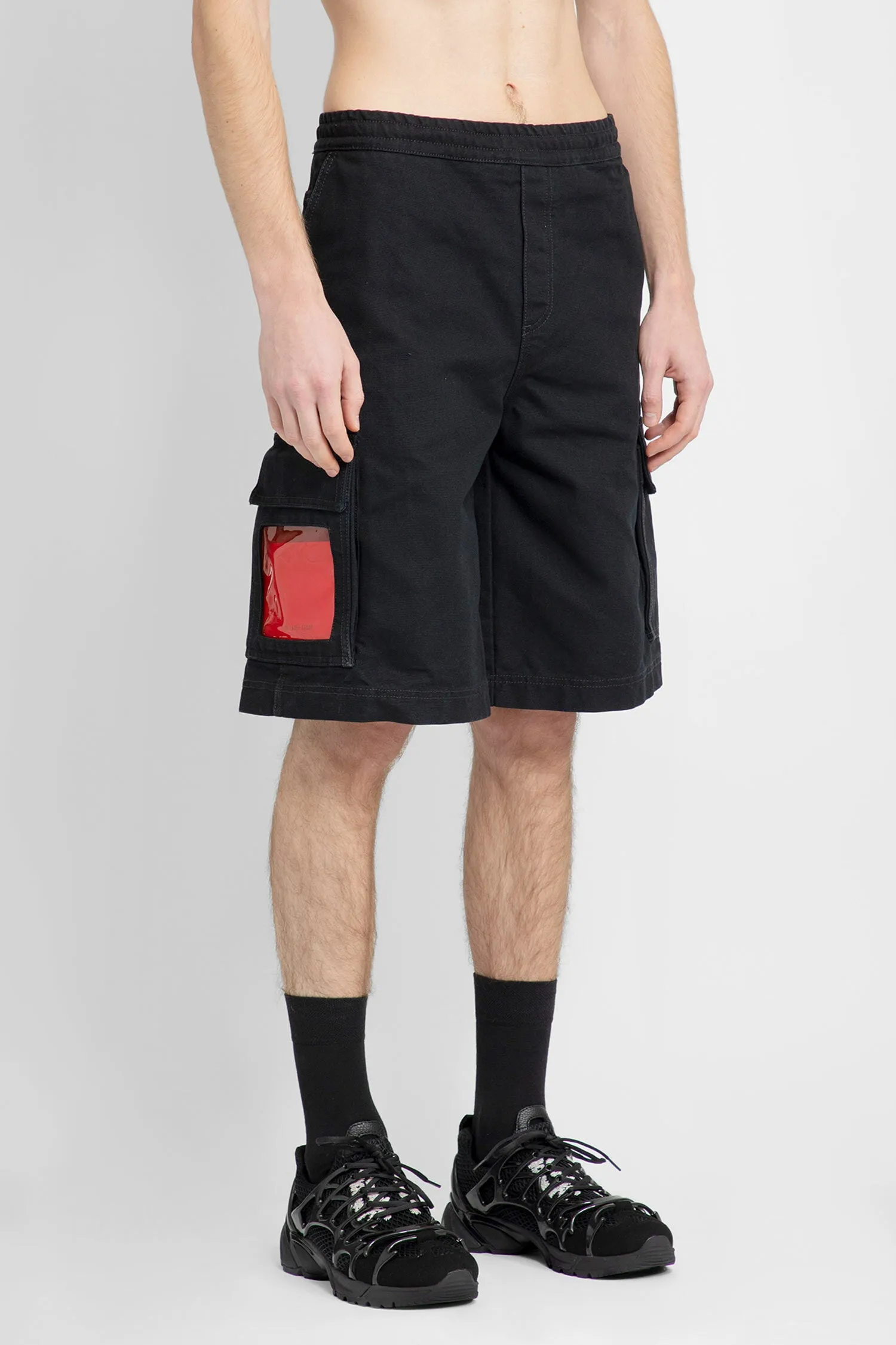 44 LABEL GROUP MAN BLACK SHORTS & SKIRTS