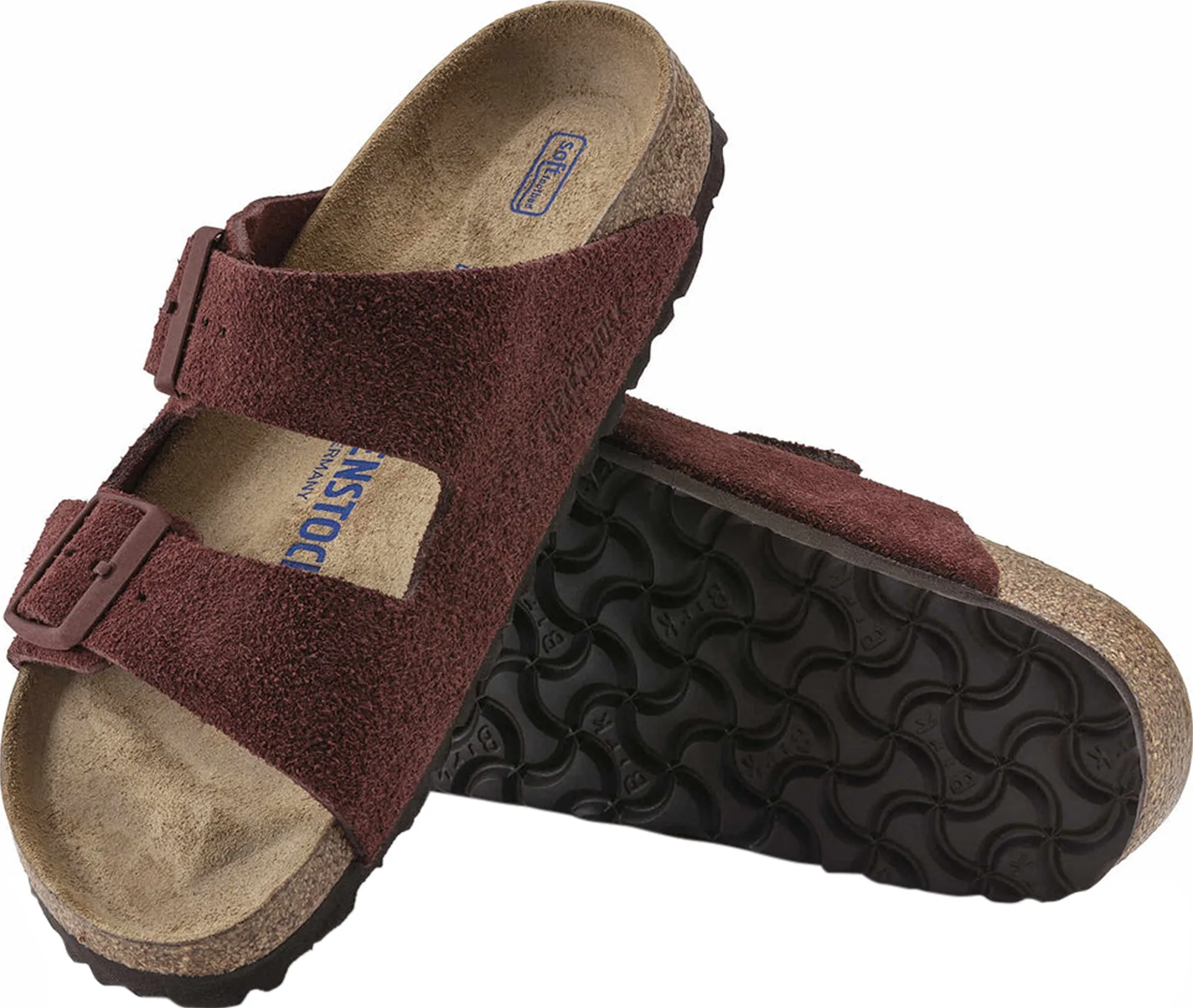 Arizona Soft Footbed Suede Leather Sandals - Women's|-|Sandales Arizona Lit de pied souple Suède - Femme