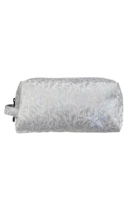 Feather in Opalescent Rebel Make up Bag with White Zipper