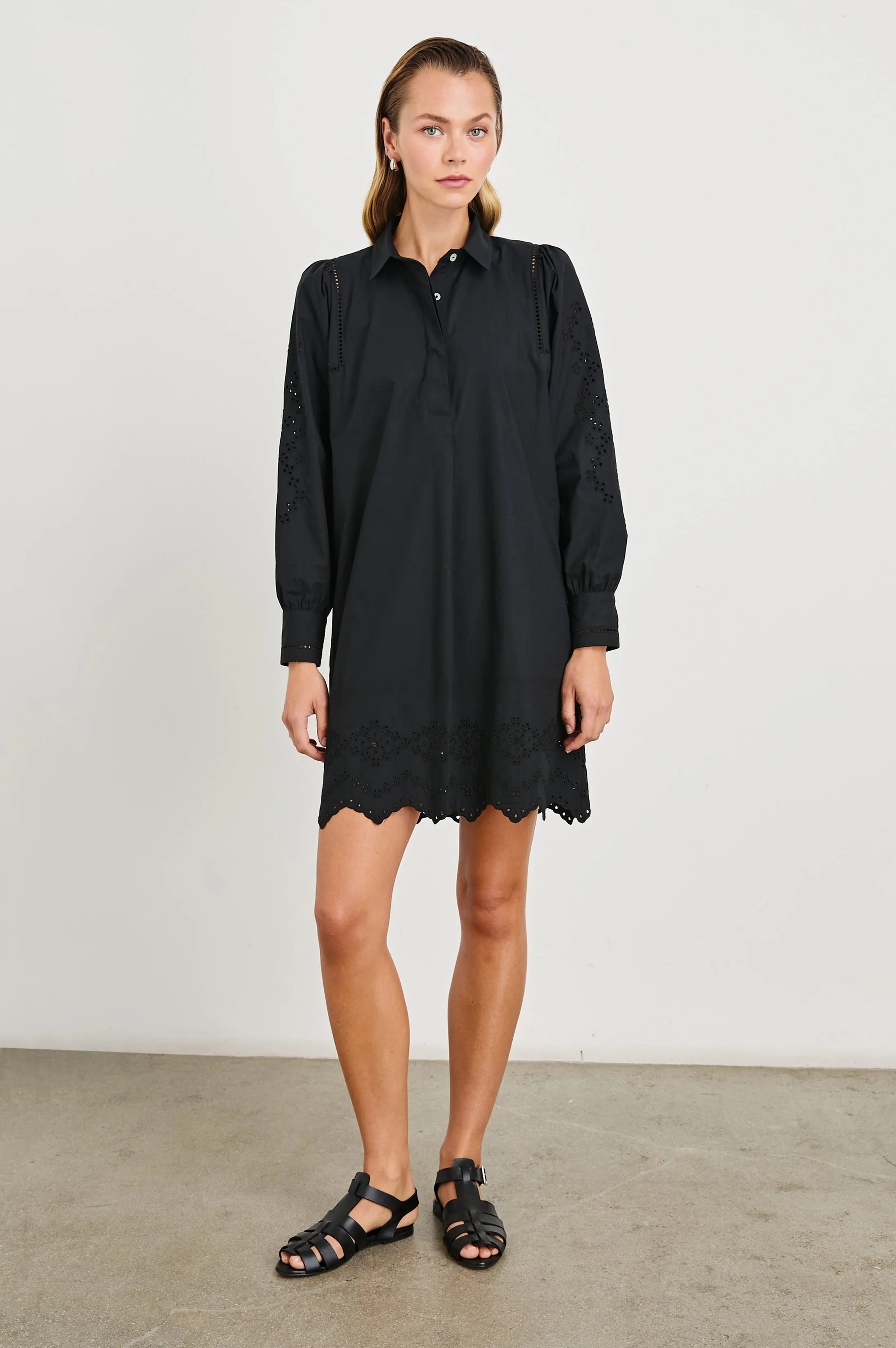 FERNANDA DRESS - BLACK EYELET