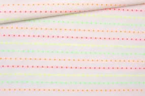 Fluor Stitches Stripes on Poplin (1 Meter Remnant)