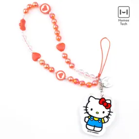 Hello Kitty Beaded Charm Mobile Phone Wrist Strap