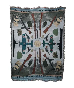 Kitfox - WWII Pacific Theater Blanket Queen Size