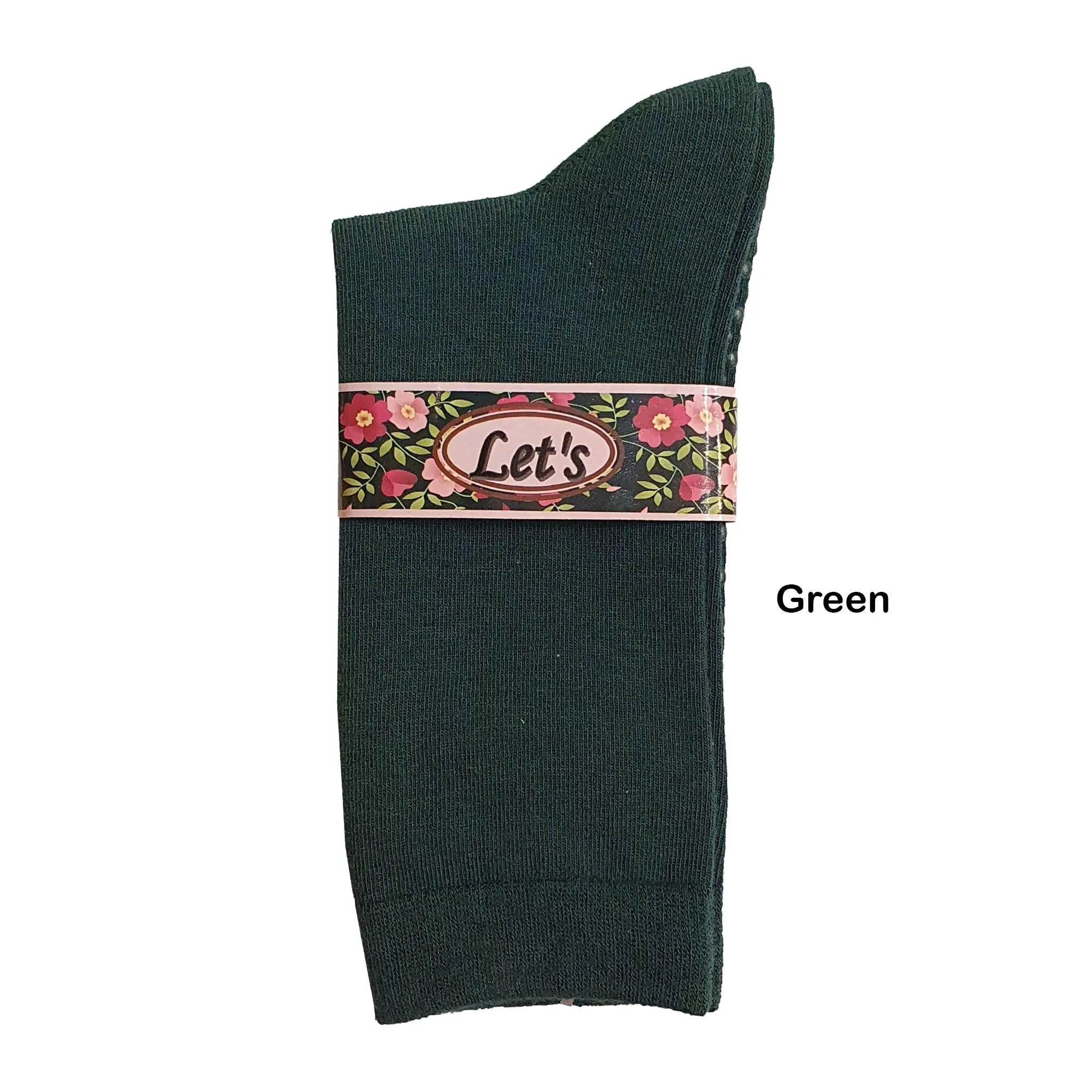 Ladies Anti-Slip Mid Calf Cotton Socks