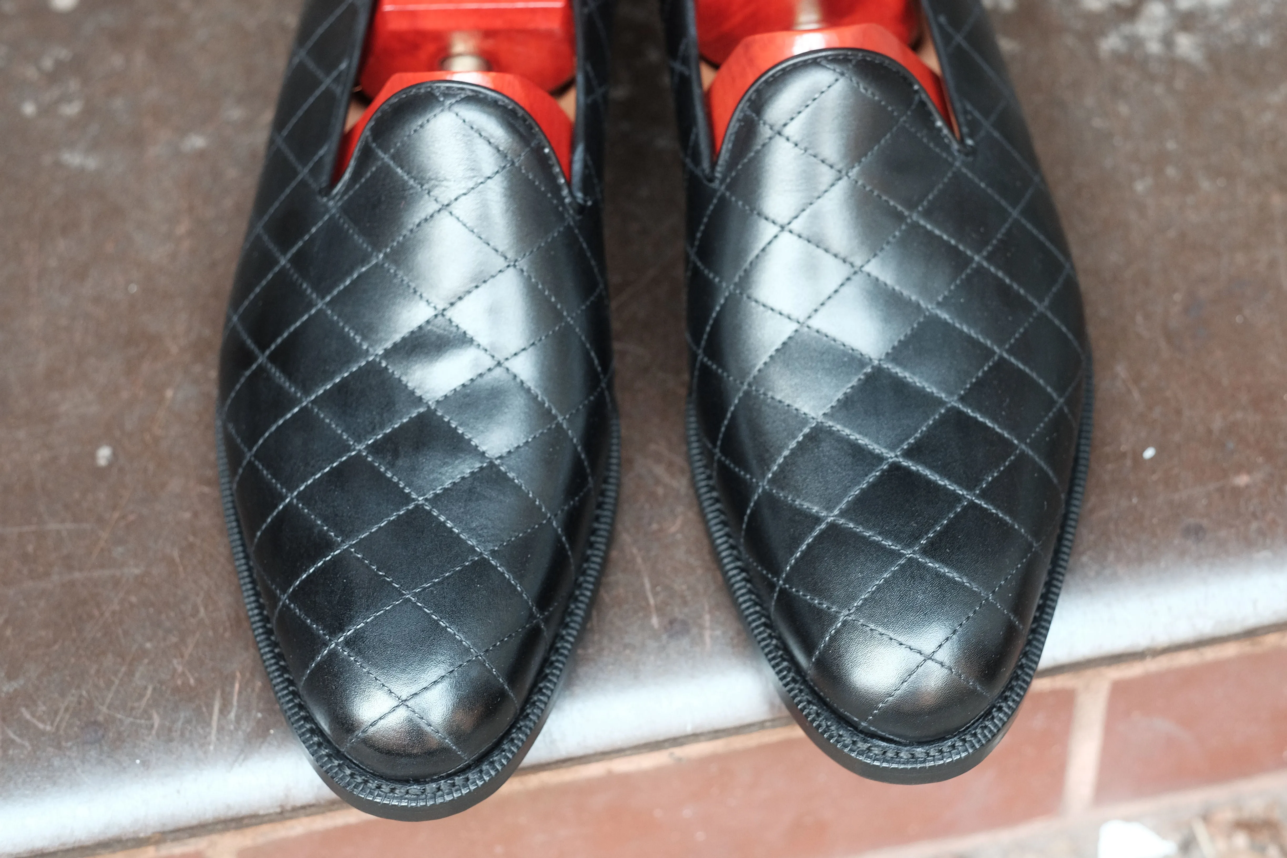 Laurelhurst II - MTO - Quilted Black Calf - TMG Last - Single Leather Sole