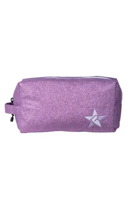 Lavender Rebel Makeup Bag with White Zipper