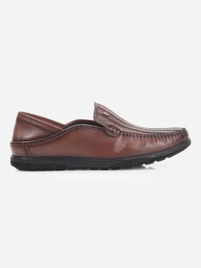 Men's Brown Round Toe Casual Slip (ID1159)