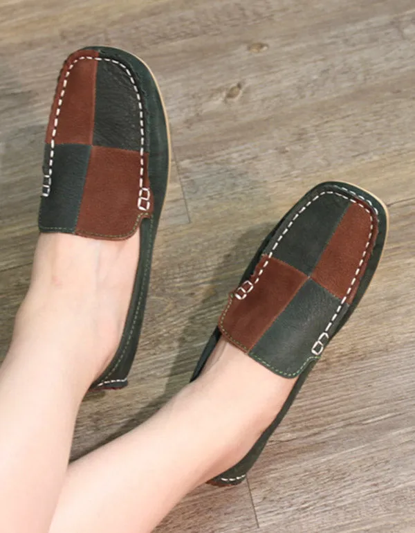 Spring Flat Handmade Leather Loafers