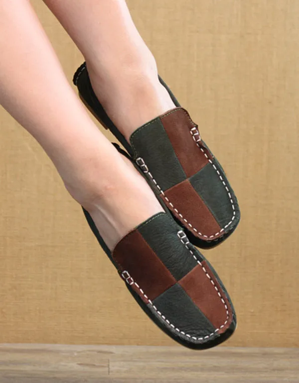 Spring Flat Handmade Leather Loafers