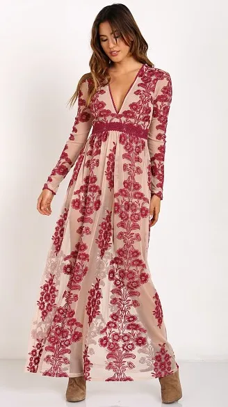 Temecula Maxi Dress Wine