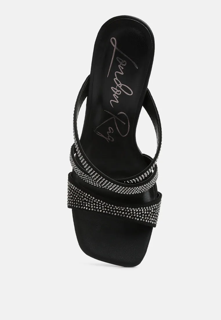 Wapit Rhinestone Embellished Straps Sandals By Ruw